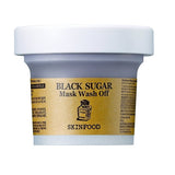 Black Sugar Mask Wash Off washable face mask with unrefined cane sugar and 100g honey