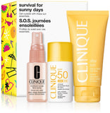 Survival For Sunny Days Moisture Surge Face Spray 30ml + SPF50 Mineral Sunscreen Fluid For Face 30ml + After Sun Rescue Balm With Aloe 75ml