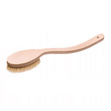 Brush for massage and washing the body, hard tampico fiber, double bent version