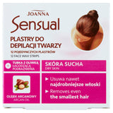 Sensual facial hair removal patches Argan oil 12 pcs + tube with olive soothing irritation 10ml