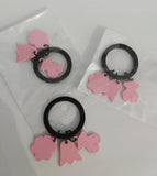 Black & Pink Keyring key ring