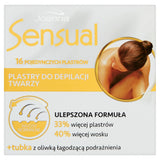 Sensual facial depilation patches for normal hair 16pcs + tube with soothing oil 10ml