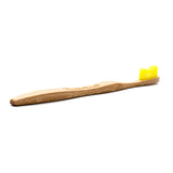 Soft yellow bamboo toothbrush