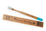 Soft turquoise bamboo toothbrush