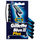 Blue II Plus disposable razors for men 5 pcs