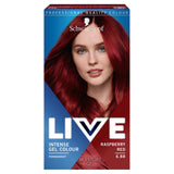 Live Intense Gel Color hair coloring in 6.88 Raspberry Red gel