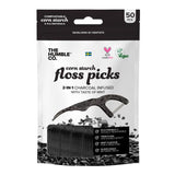 Natural Dental Floss Picks Charcoal toothpicks 50 pcs