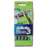 Blue 3 Sensitive disposable razors 4 pcs