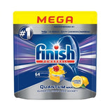 Quantum Max dishwasher capsules, 64 lemon