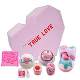 True Love Gift Box Cosmetic Set Sparkling Ball 3pcs + Glycerine Soap 2pcs + Butter Cup 2pcs + Lip Balm 1pcs