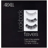 Lookbook Faves set of 3 pairs of false eyelashes + Duo Lash Adhesive lash glue 1g