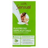 Sensual body depilatory patches Green Tea 12pcs + tube with olive soothing irritation 10ml