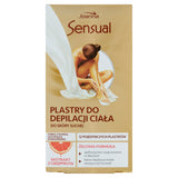 Sensual body depilatory patches for dry skin Grapefruit extract 12pcs + tube with soothing olive 10ml