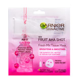 Fruit Aha Shot Fresh-Mix Tissue Mask intensely moisturizing sheet mask with AHA fruit acid 33g