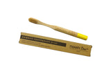 Bamboo yellow toothbrush for children