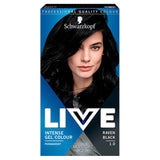 Live Intense Gel Color hair coloring gel 1.0 Raven Black