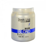 Sleek Line Blond Mask mask with silk for blond hair providing a platinum shade 1000ml