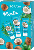 #Foodie Coconut Foot Scrub Set 75ml + Moisturizing Body Lotion 200ml + Super Moisturizing Hand Cream 75ml