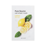 Pure Source Cell Sheet Mask cotton face mask Lemon 21g